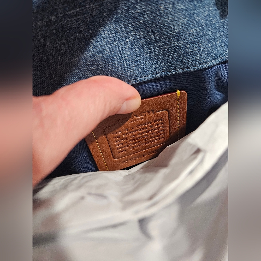 Coach blue tabby patchwork "20 - Picture 6 of 7